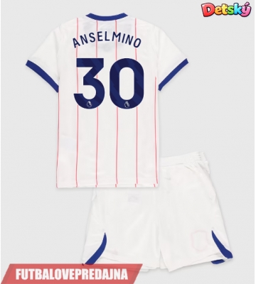 Lacne Dětský Futbalové dres Chelsea Aaron Anselmino #30 2026-27 Krátky Rukáv - Tretina (+ trenírky)